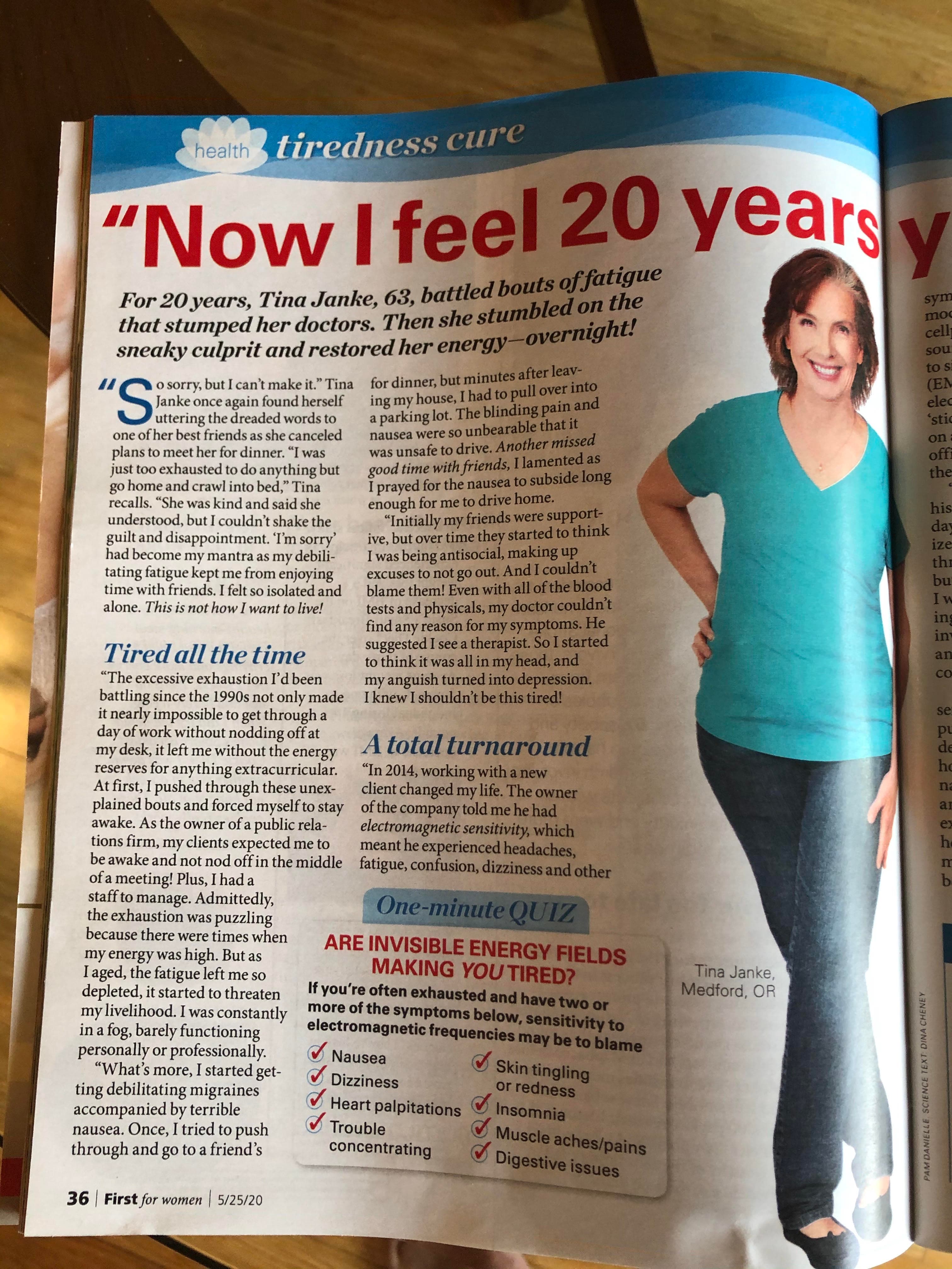 First for Women article featuring Tina Janke, page 2