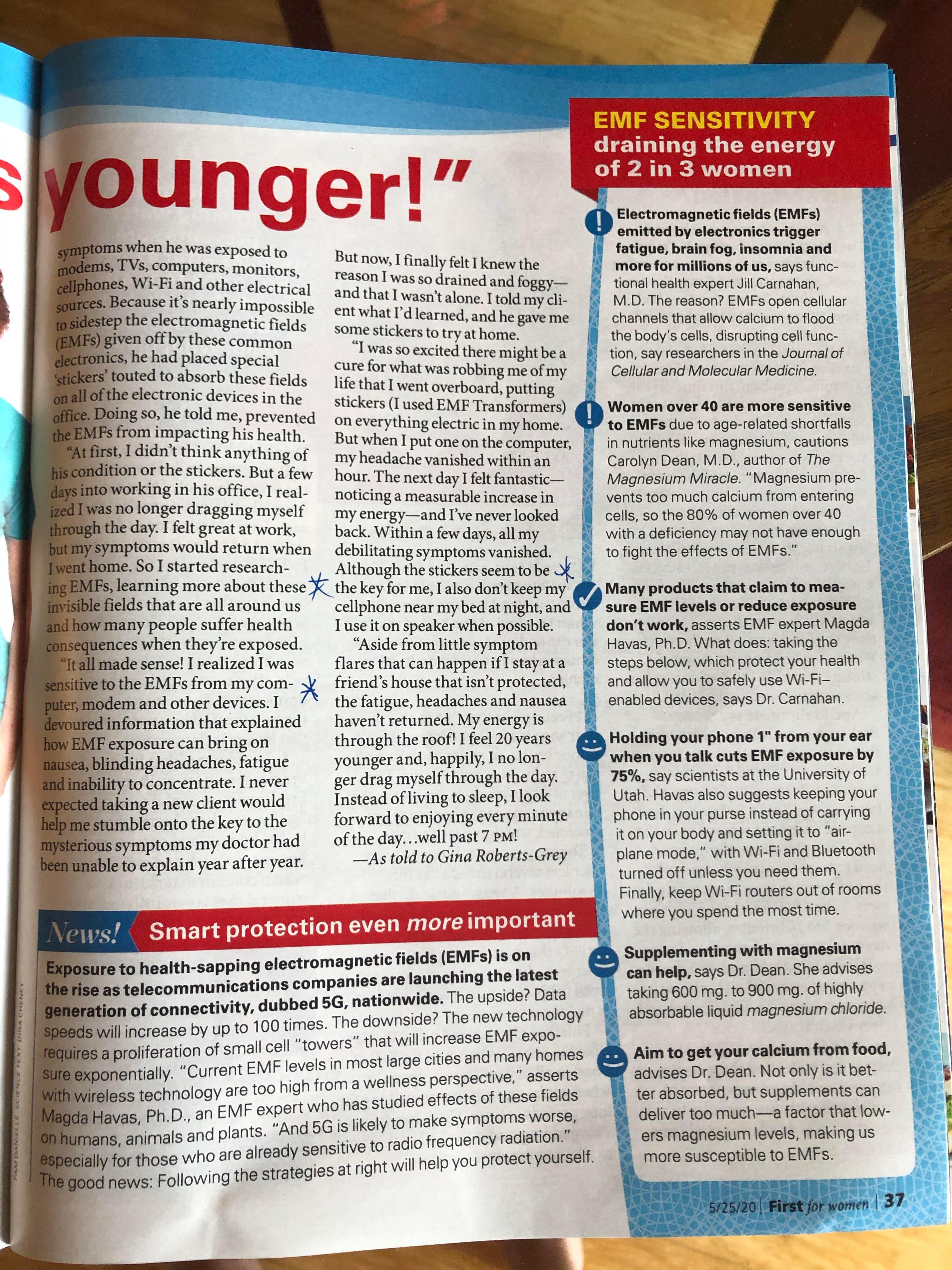 First for Women article featuring Tina Janke, page 3